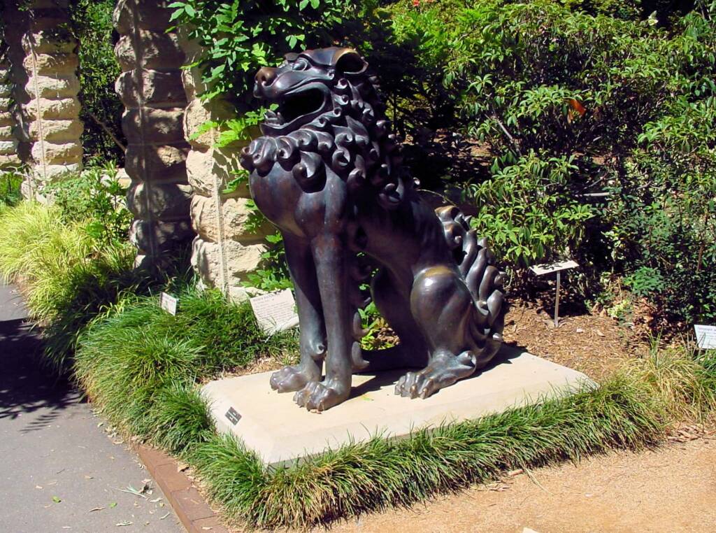 Temple Dogs / Bronze Lion from Thailand, Royal Botanic Garden Sydney, NSW