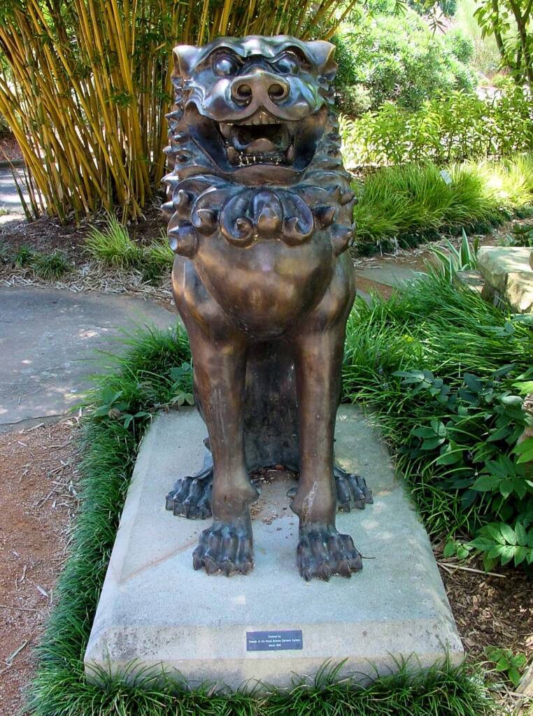 Temple Dogs / Bronze Lion from Thailand, Royal Botanic Garden Sydney, NSW