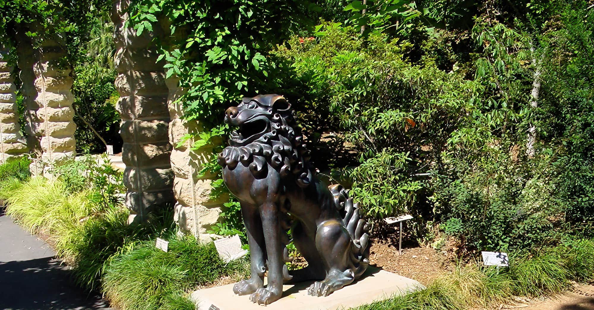 Temple Dogs / Bronze Lion from Thailand, Royal Botanic Garden Sydney, NSW