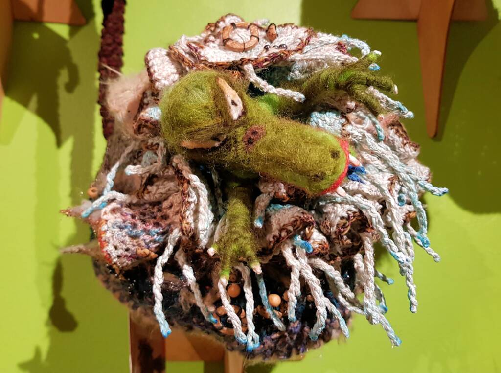 The Mulyawonk by Lorraine Boomer, Moonta Bay SA, Alice Springs Beanie Festival 2023