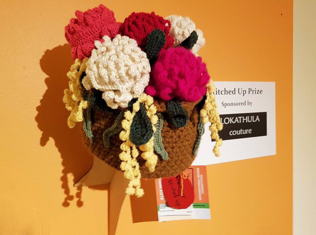 Waratah and Wattle by Naomi To (45 yrs), Adelaide SA, Alice Springs Beanie Festival 2023