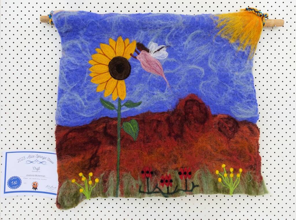 1st Prize Craft Award Joanna Mclennan - Class H59 - Needle Felting, Alice Springs Show 2023