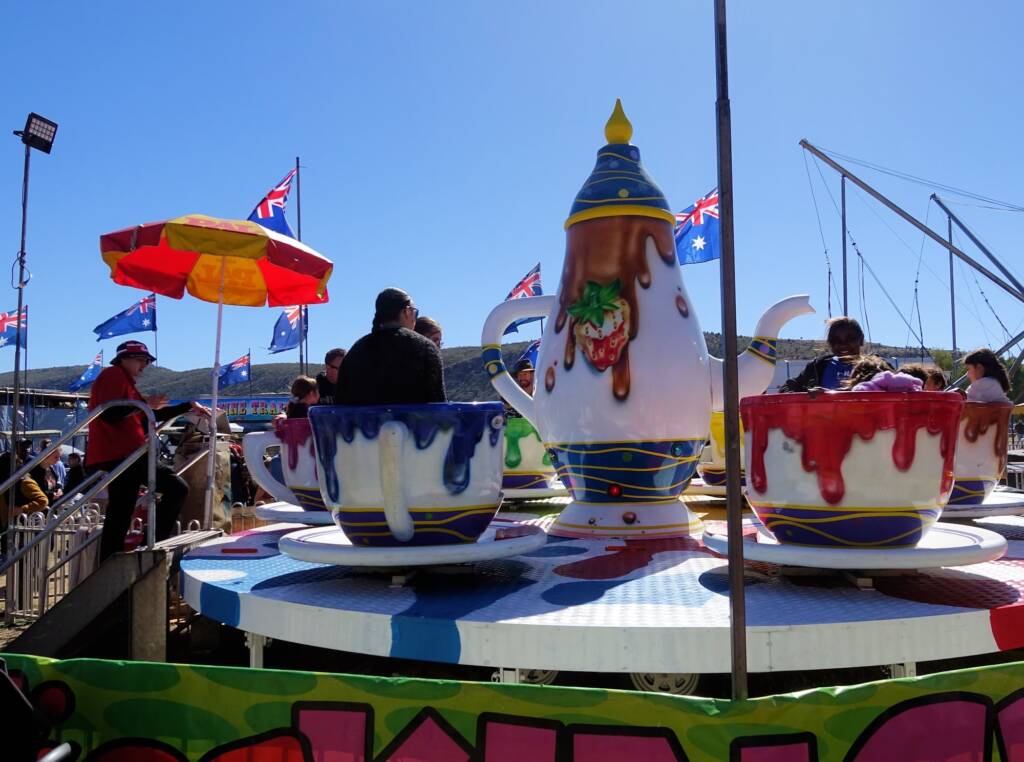 Fun fair rides at the Alice Springs Show 2023