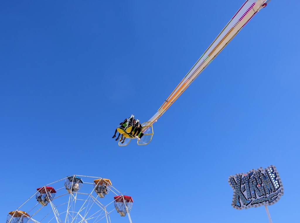 Fun fair rides at the Alice Springs Show 2023
