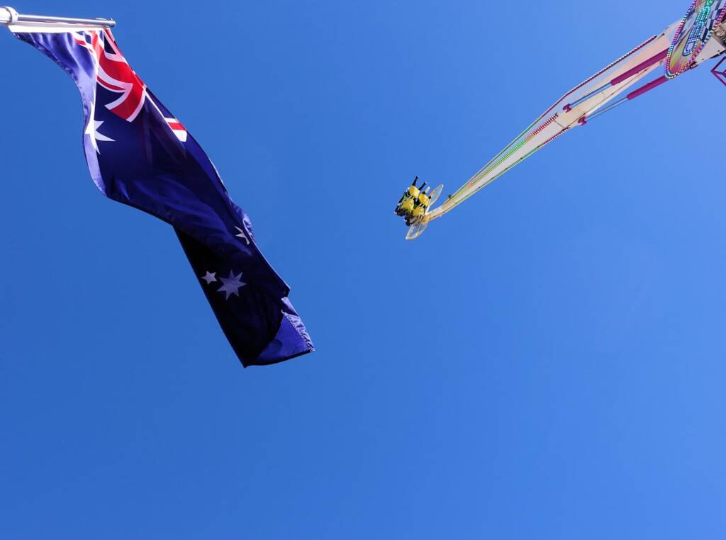 Fun fair rides at the Alice Springs Show 2023