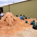 Sand Sculpting at the Alice Springs Show 2011