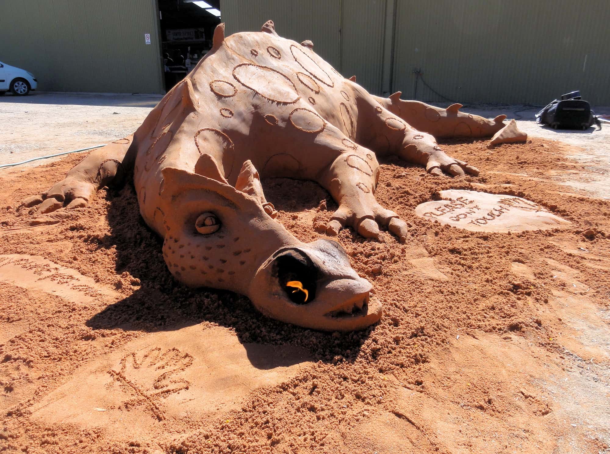 Sand Sculpting by sandinyoureyes.com at the Alice Springs Show 2015