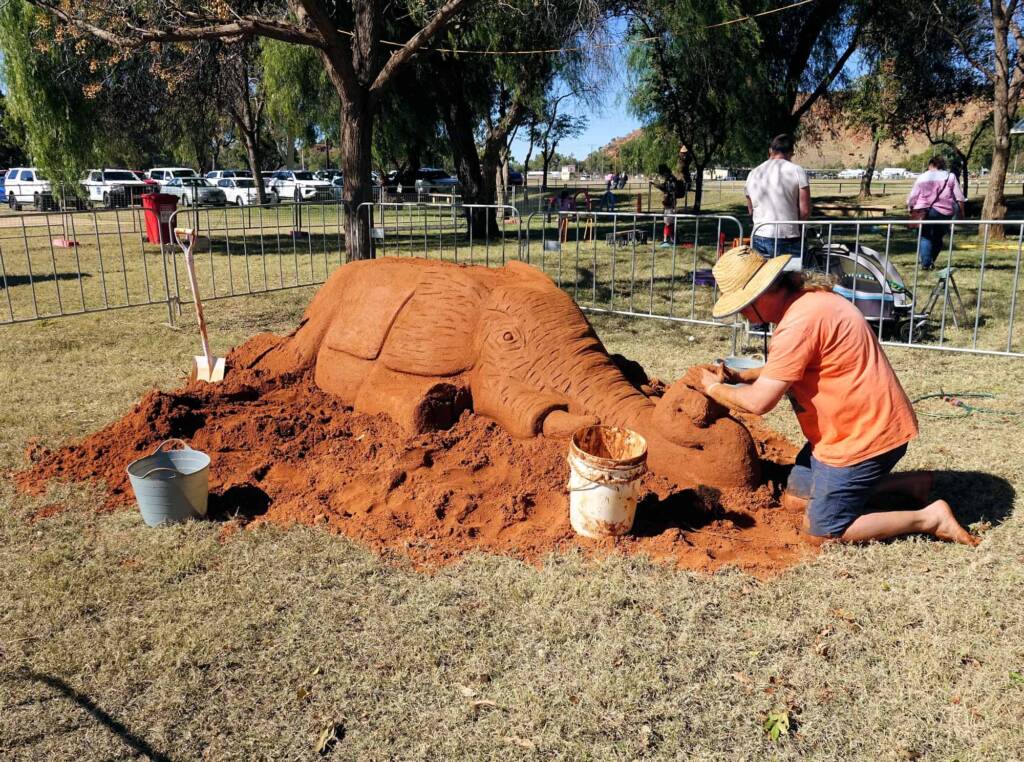 Sandology Sand Sculpting by Steve at the Alice Springs Show 2023