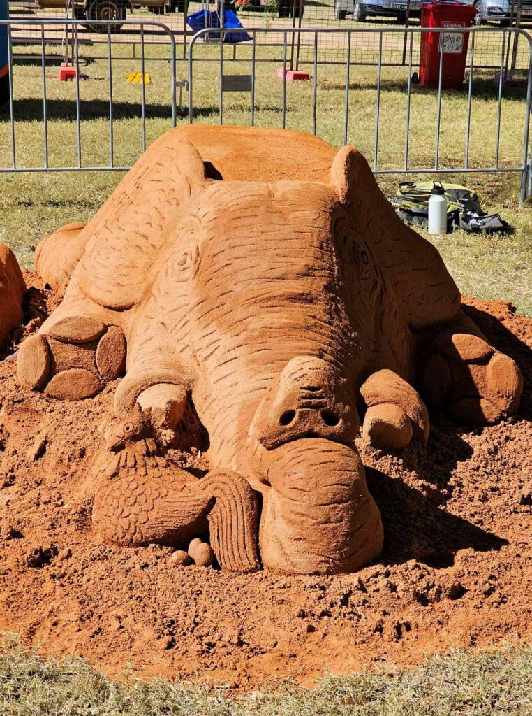 Sandology Sand Sculpting by Steve at the Alice Springs Show 2023