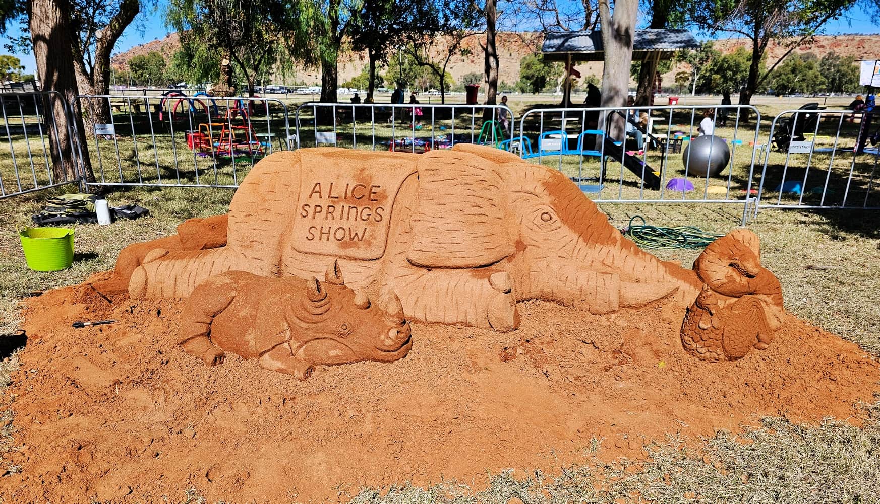 Sandology Sand Sculpting by Steve at the Alice Springs Show 2023