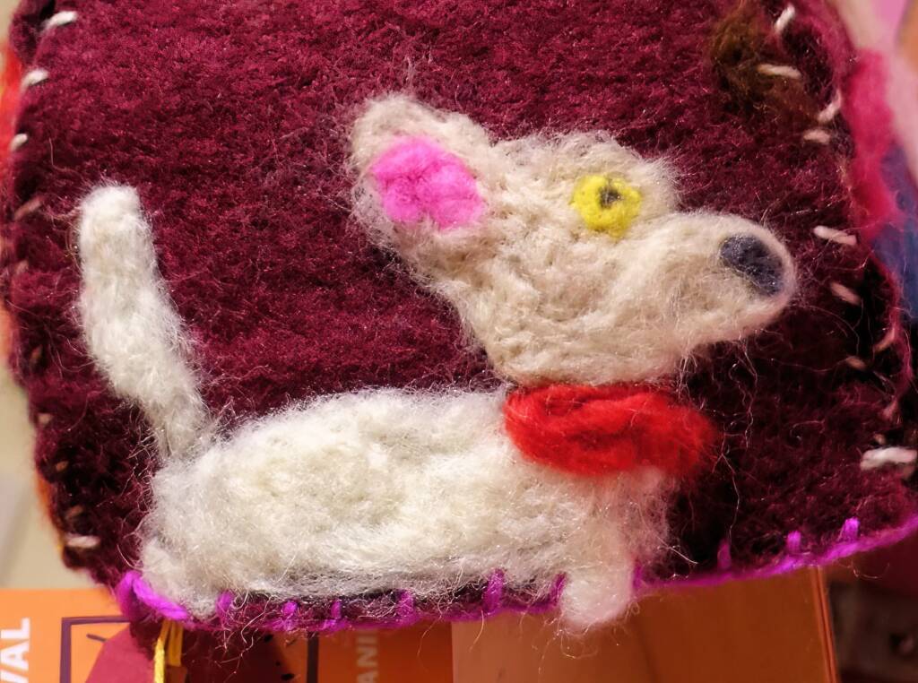 Puppy by Kiara Ladd, Ampilatwatja NT, Alice Springs Beanie Festival 2023