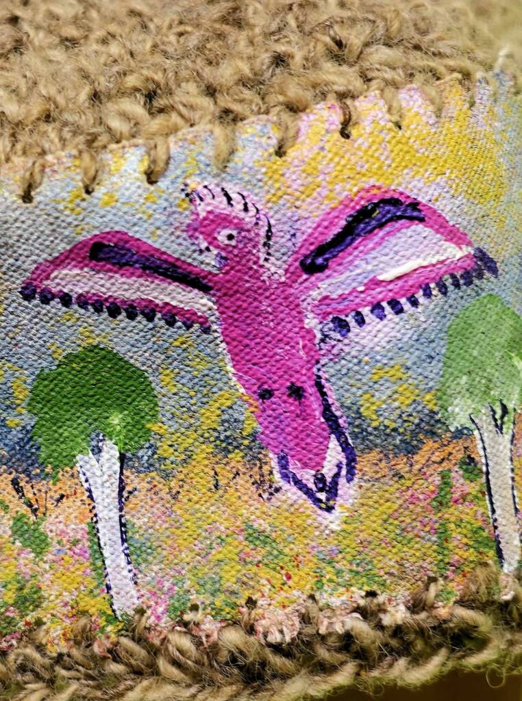 Galahs II by Kelvin Ladd, Ampilatwatja NT, Alice Springs Beanie Festival 2023