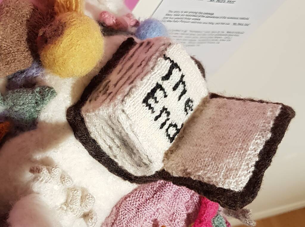 "My Tale's Told!" by Miriam Elkin, Brisbane QLD, Alice Springs Beanie Festival 2023