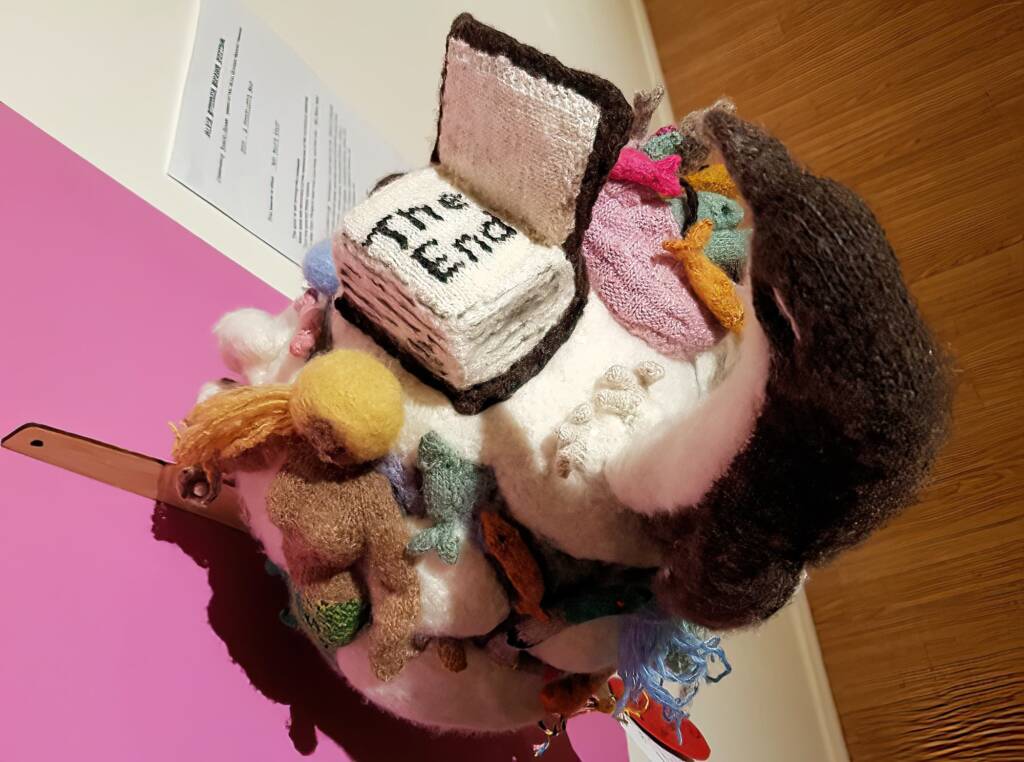 "My Tale's Told!" by Miriam Elkin, Brisbane QLD, Alice Springs Beanie Festival 2023