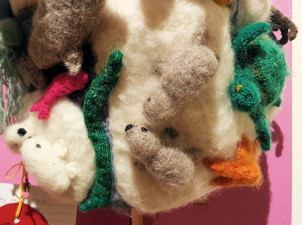 "My Tale's Told!" by Miriam Elkin, Brisbane QLD, Alice Springs Beanie Festival 2023