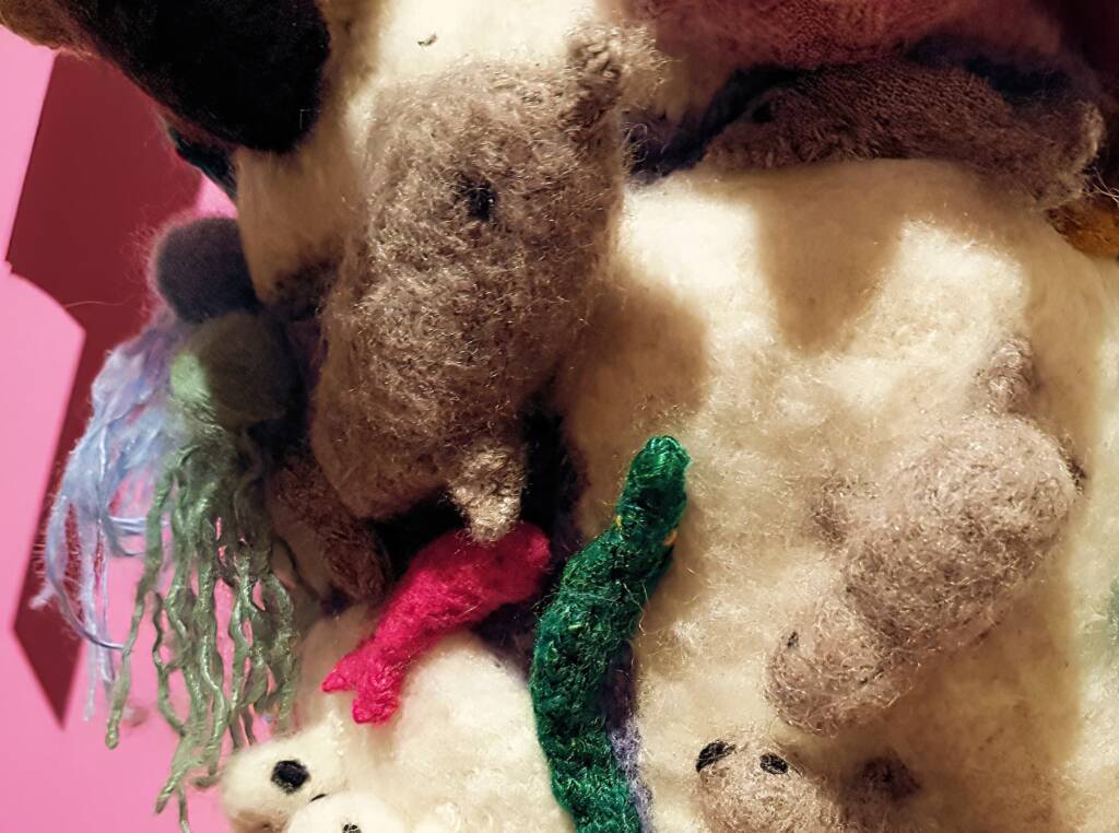 "My Tale's Told!" by Miriam Elkin, Brisbane QLD, Alice Springs Beanie Festival 2023