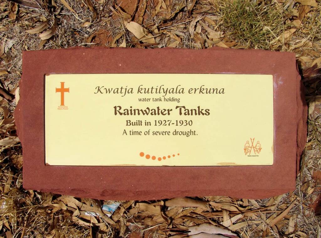 Rainwater Tanks - built in 1927-1930 (a time of severe drought) - Hermannsburg NT