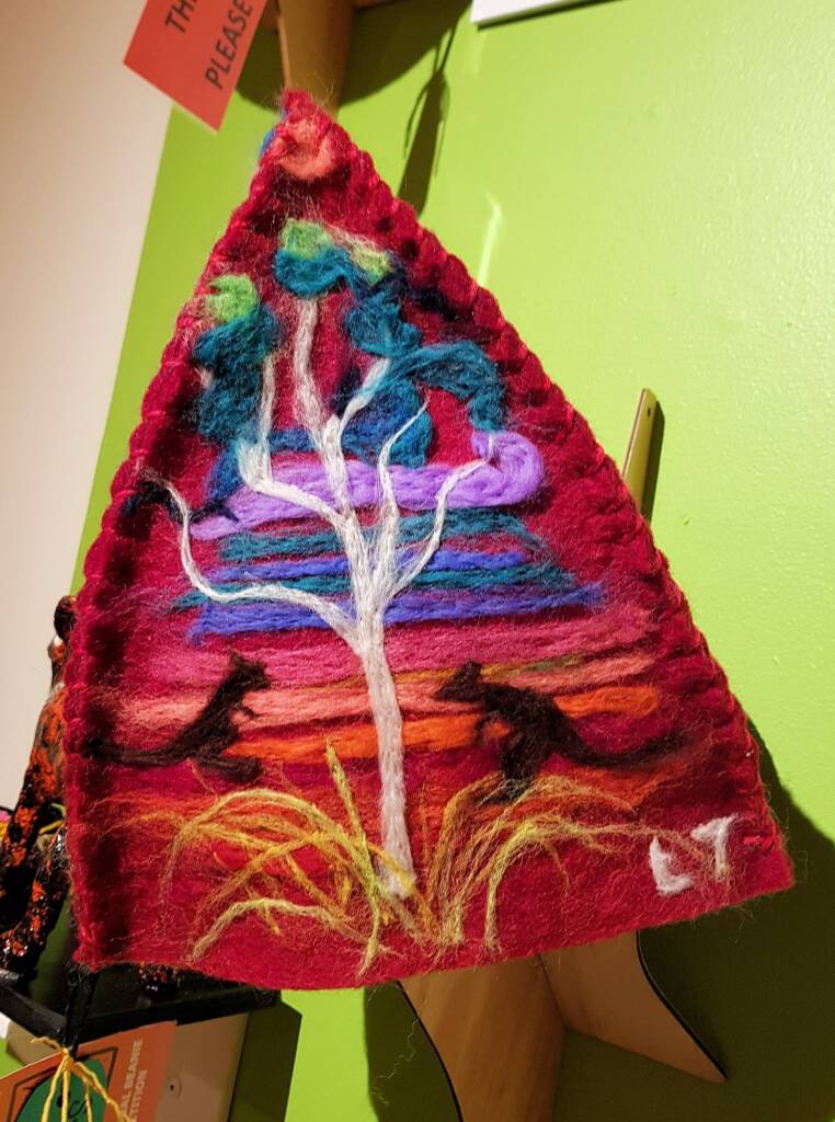 Relaxing in the Creek by Laney Thomas, Tennant Creek Hub NT, Alice Springs Beanie Festival 2023