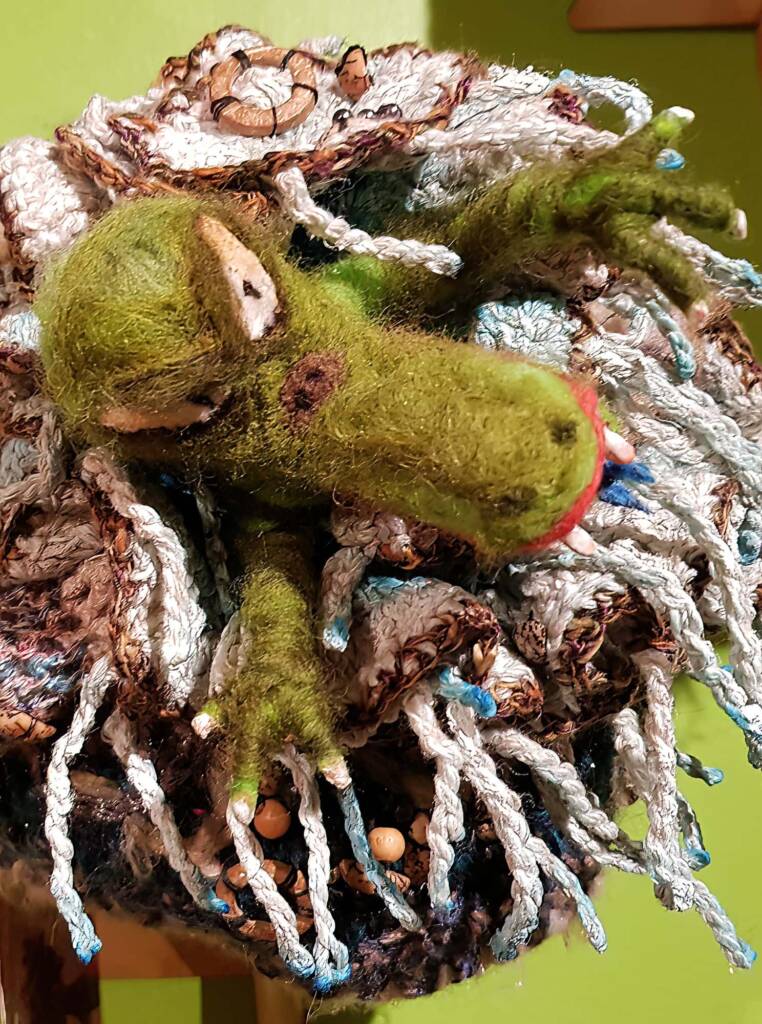 The Mulyawonk by Lorraine Boomer, Moonta Bay SA, Alice Springs Beanie Festival 2023