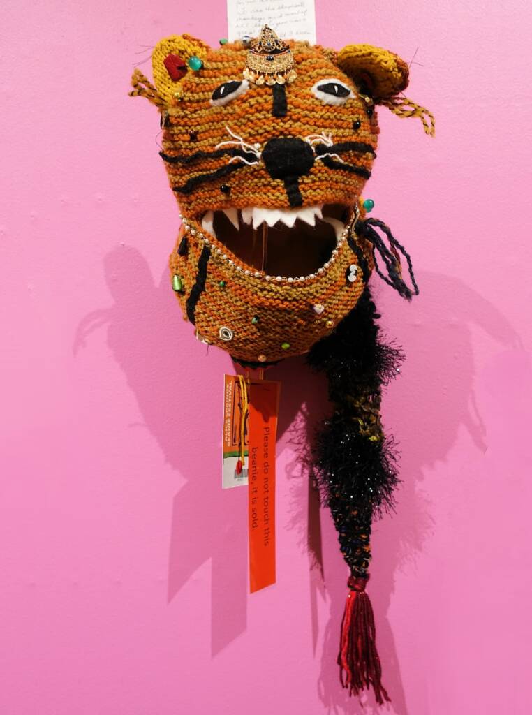 Tiger Tail by Louise Thackray, Alice Springs Beanie Festival 2023