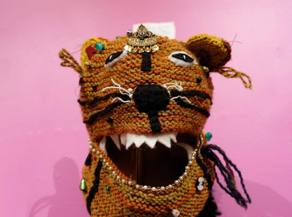 Tiger Tail by Louise Thackray, Alice Springs Beanie Festival 2023