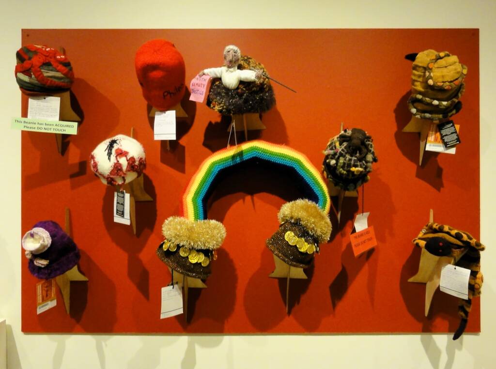 A Friend is Gold at the End of the Rainbow by Debbie Petersen, Alice Springs Beanie Festival 2013