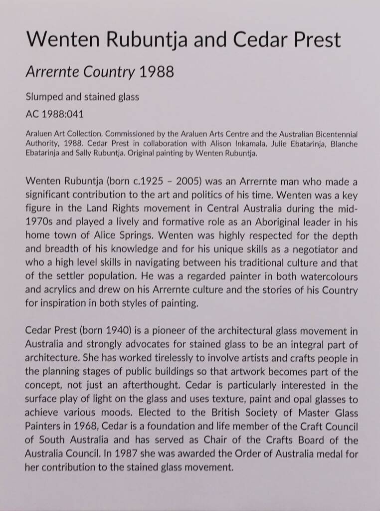 Arrernte Country 1988 - Wenten Rubuntja and Cedar Prest, Araluen Arts Centre, Alice Springs NT