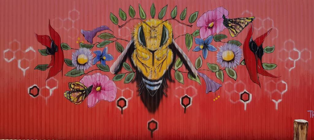 Queen Bee by Karine Tremblay, Alice Springs Street Art Festival 2018