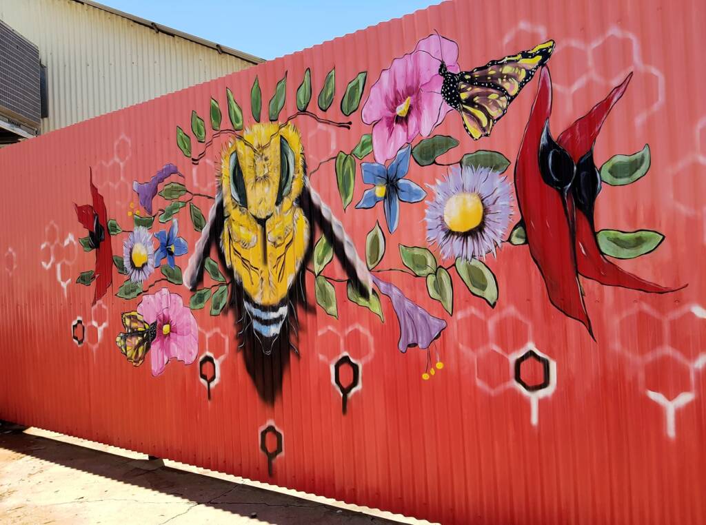 Queen Bee by Karine Tremblay, Alice Springs Street Art Festival 2018