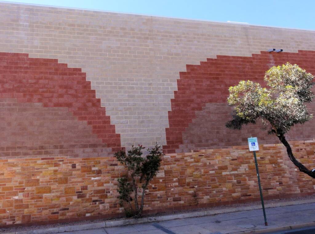 Sandstone Mural (Kmart Mural) by John Walker and Peter Bakurski, Alice Springs NT