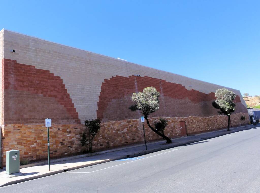 Sandstone Mural (Kmart Mural) by John Walker and Peter Bakurski, Alice Springs NT