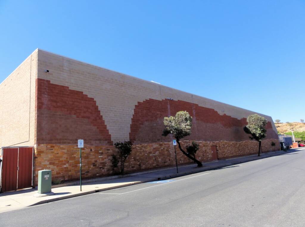 Sandstone Mural (Kmart Mural) by John Walker and Peter Bakurski, Alice Springs NT