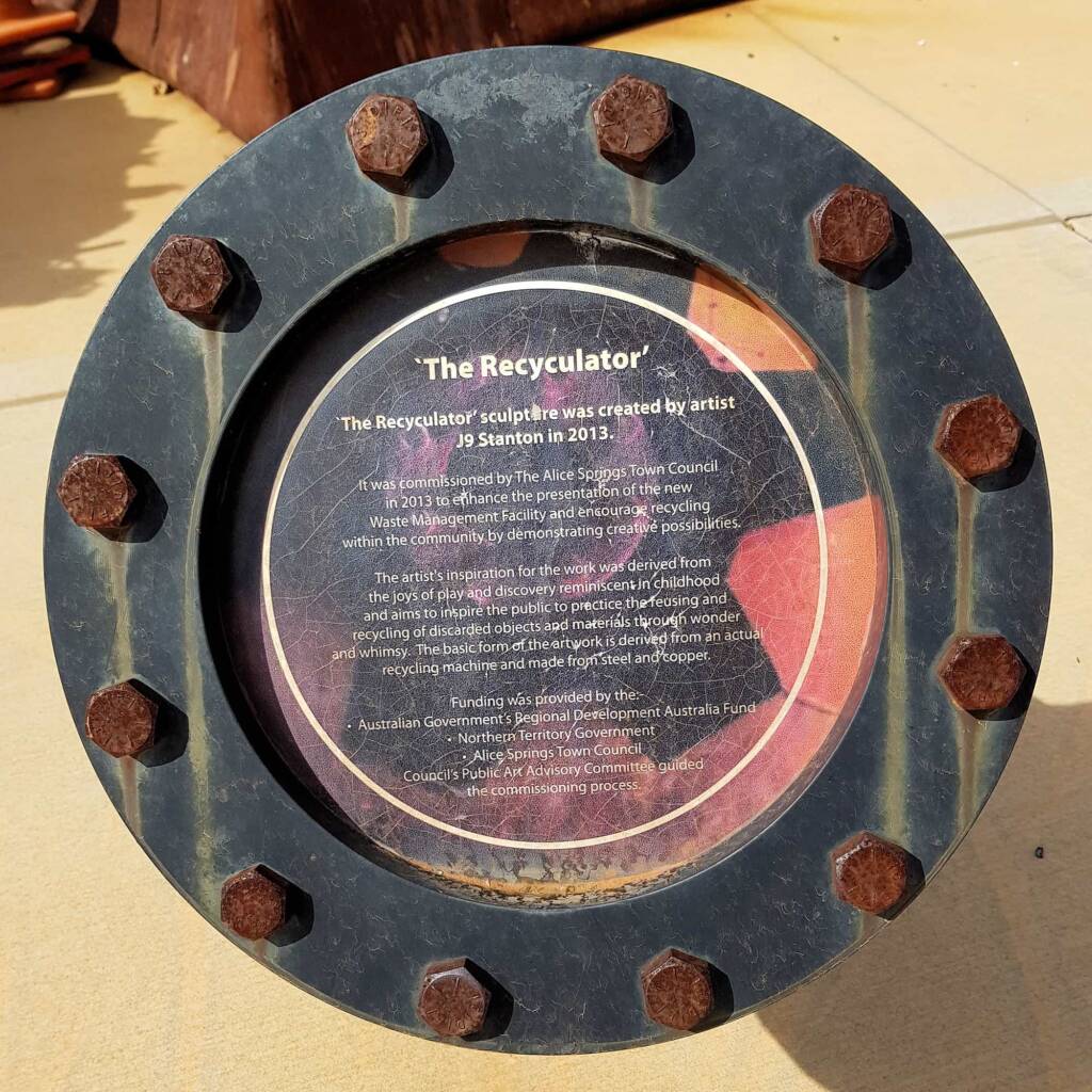 The Recyculator, 2015 by J9 Stanton, Alice Springs NT