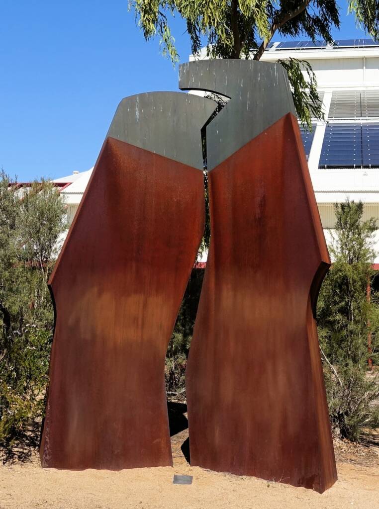 The Split, 1984 by artist Trevor Weekes, Araluen Arts Centre, Alice Springs NT