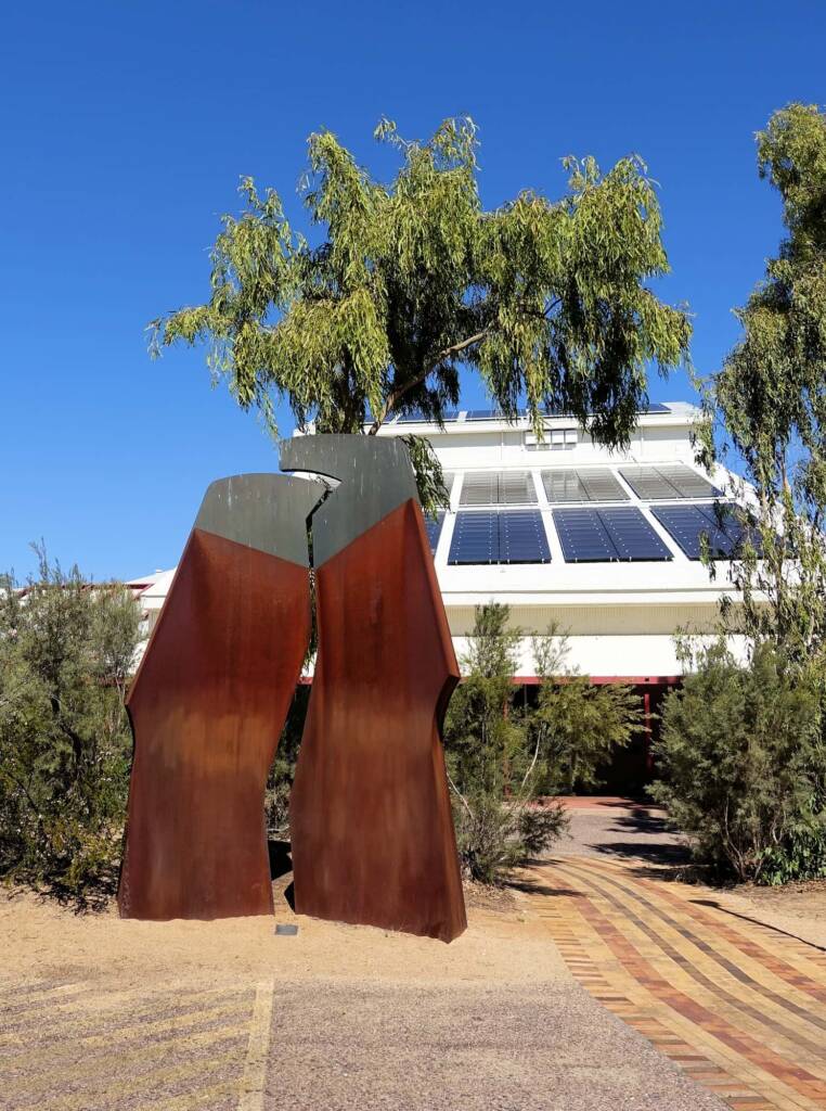 The Split, 1984 by artist Trevor Weekes, Araluen Arts Centre, Alice Springs NT