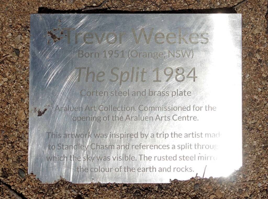 The Split, 1984 by artist Trevor Weekes, Araluen Arts Centre, Alice Springs NT