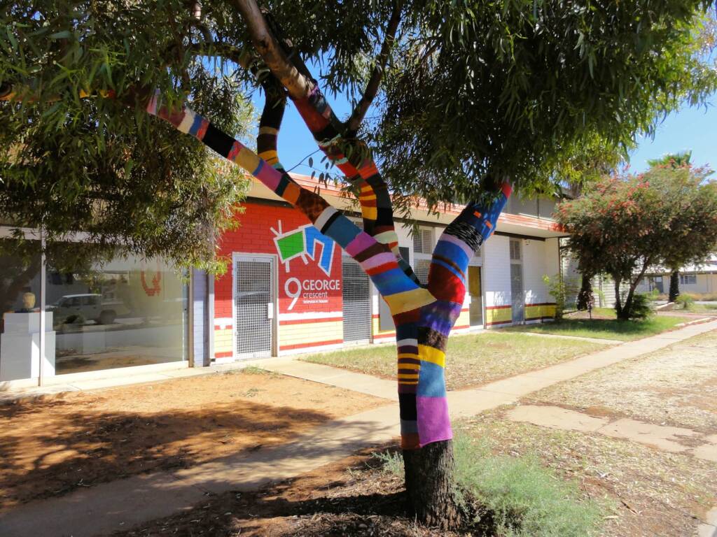 Yarn Bomb Eucalypt 2012, Alice Springs NT