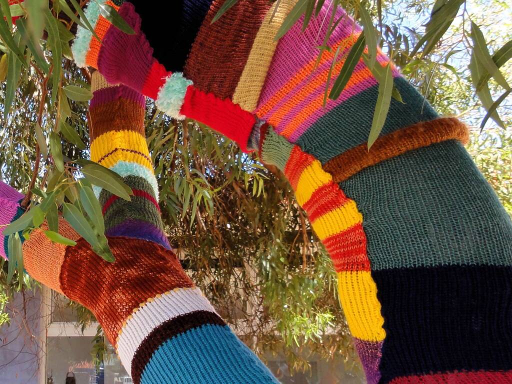 Yarn Bomb Eucalypt 2012, Alice Springs NT