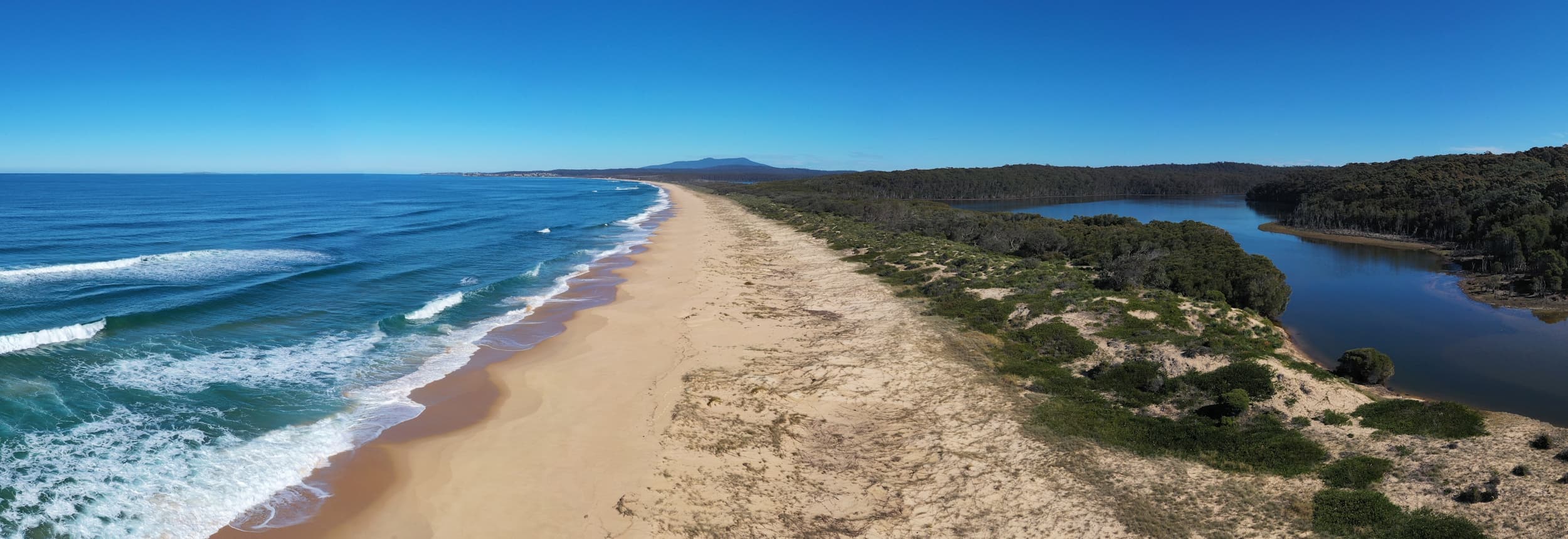 Lake Tarourga and Brou Beach, Eurobodalla National Park NSW © Phil Warburton