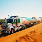 BP Road Train (along outback red soil), Central Australia © Hans Boessum