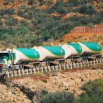 BP Road Train (leaving Alice Springs), Central Australia © Hans Boessum