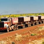 Bulkhaul Road Train with full load leaving the granite mines © Hans Boessum