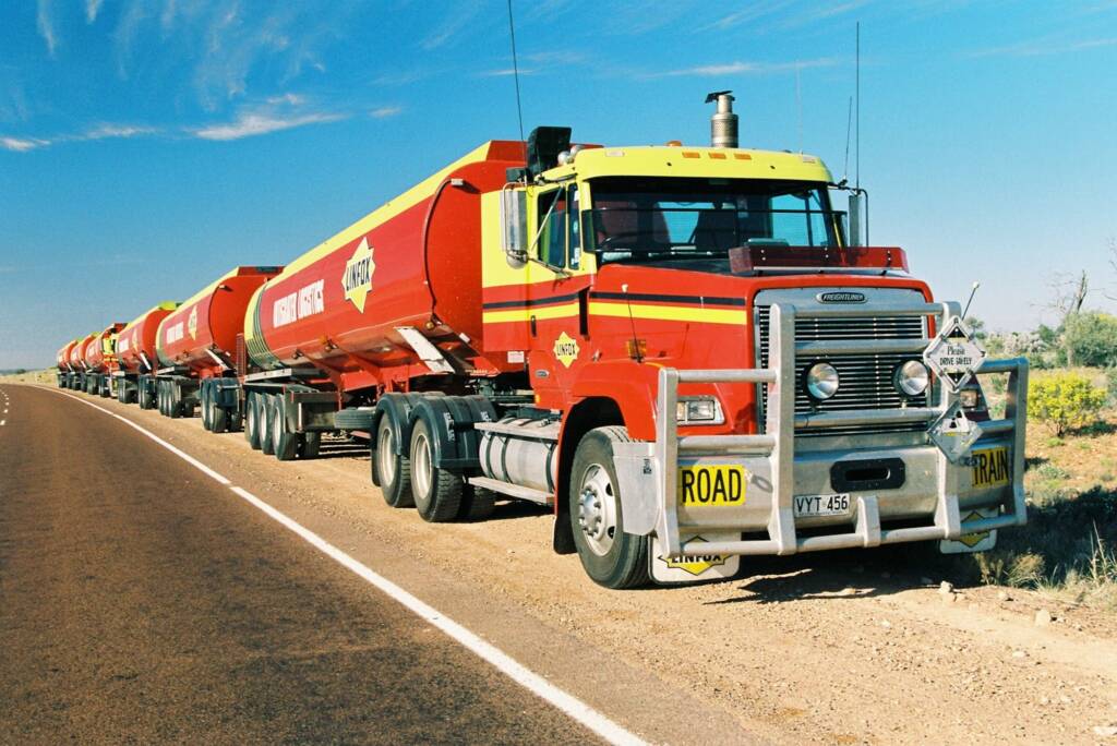 Linfox Road train filled with diesel, Central Australia NT © Hans Boessum