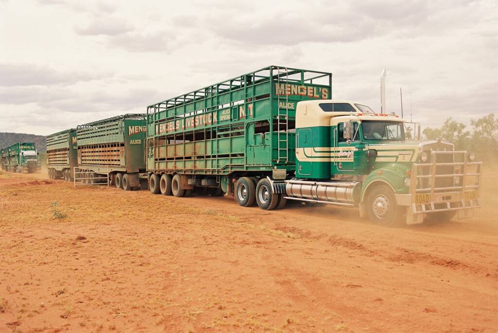 Road Trains on station trek © Hans Boessum