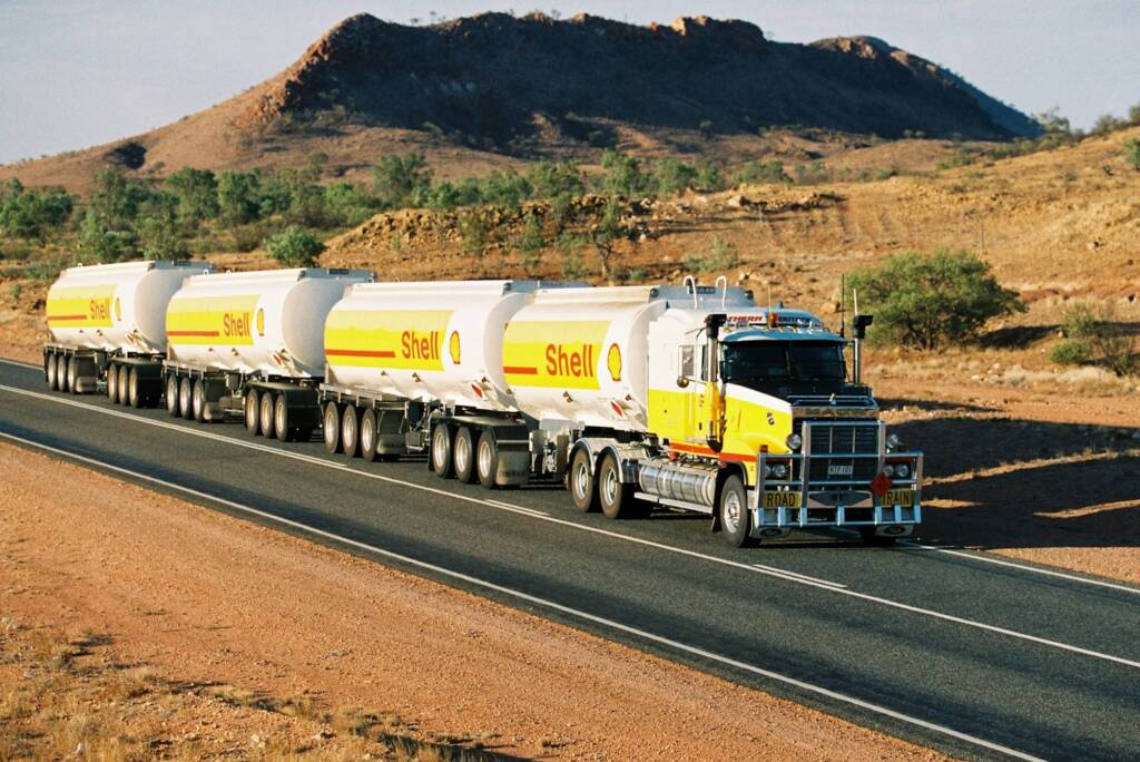 Shell Petrol Tanker Road Train, Central Australia © Hans Boessum