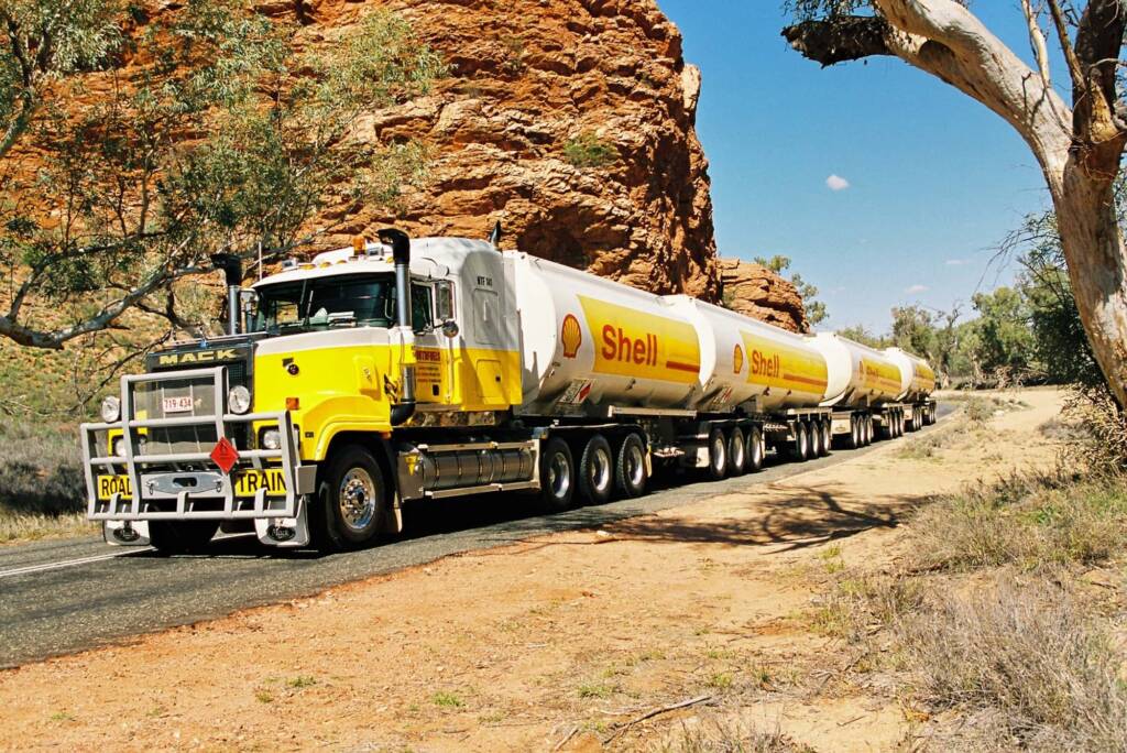 Shell Petrol Tanker Road Train, Central Australia © Hans Boessum