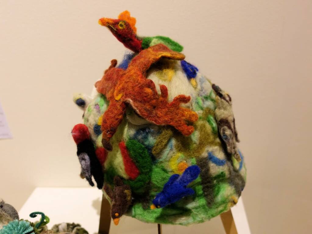 Birdsong, by Charina Thomas, Rubicon VIC - Alice Springs Beanie Festival 2024
