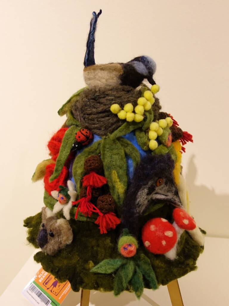 Flora and fauna of our land by Cherrelle Nicholson, Stawell VIC - Alice Springs Beanie Festival 2024