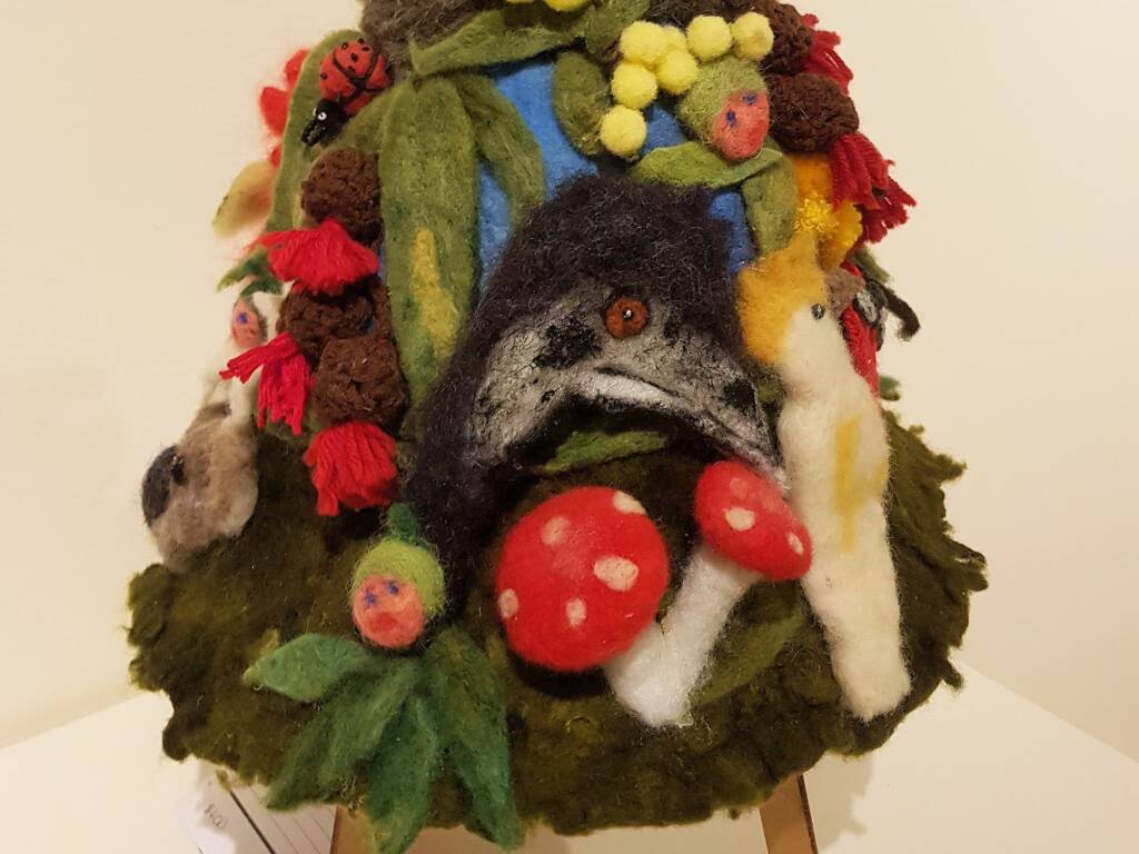Flora and fauna of our land by Cherrelle Nicholson, Stawell VIC - Alice Springs Beanie Festival 2024