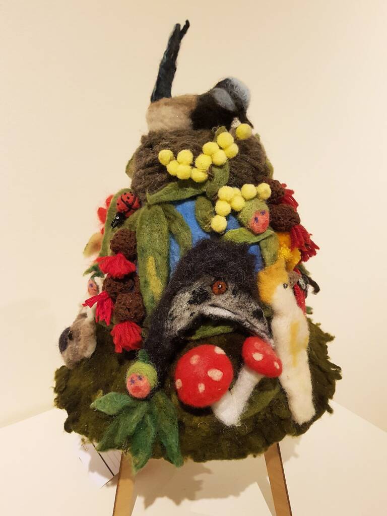 Flora and fauna of our land by Cherrelle Nicholson, Stawell VIC - Alice Springs Beanie Festival 2024